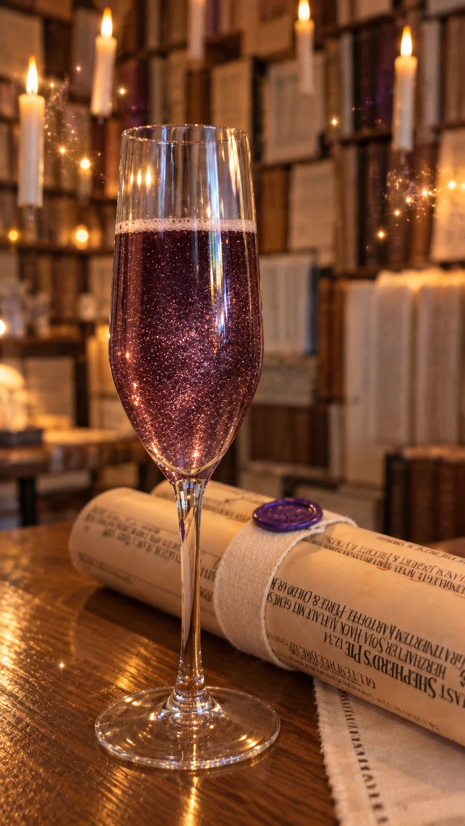 Fairy Floss Glitter Prosecco im Café – KI-unterstützte Stimmungsvisualisierung
